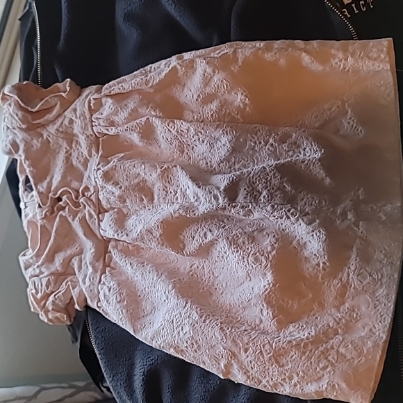 STUNNING EMBROIDED DRESS FRILLS PUFF SLEEVES WITH POCKETS - Picture 1 of 9